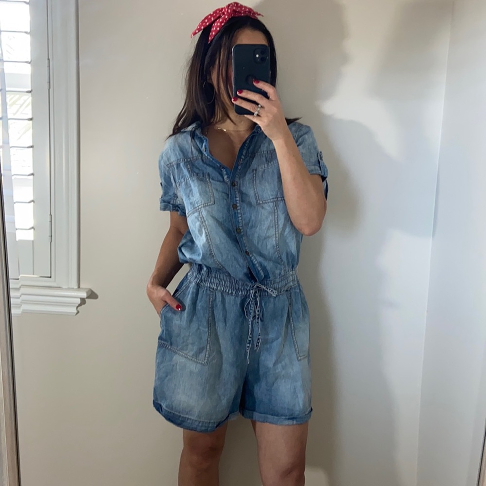 New York & Co denim jumpsuit